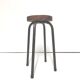 Tabouret vintage atelier bois et métal
