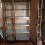 3-door walnut cabinet