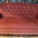 Sofa padded in old pink velvet