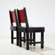 Rare paire de chaises de salle à manger modernistes des années 1930