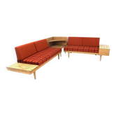 2 méridiennes "Svane" et 1 table, Ingmar Relling, Ekornes, Norvège, 1960