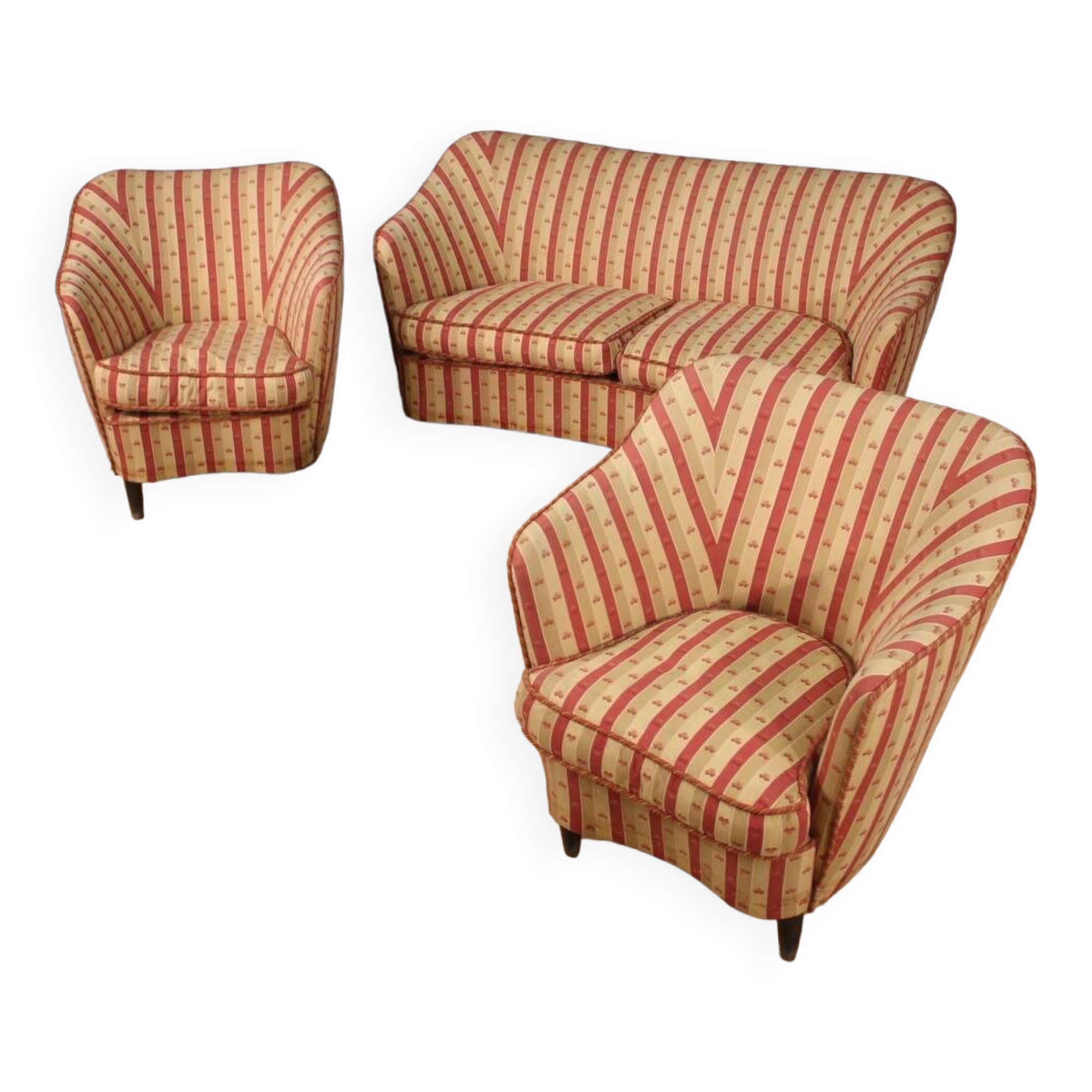 Ensemble de salon style Gio Ponti, années 1960