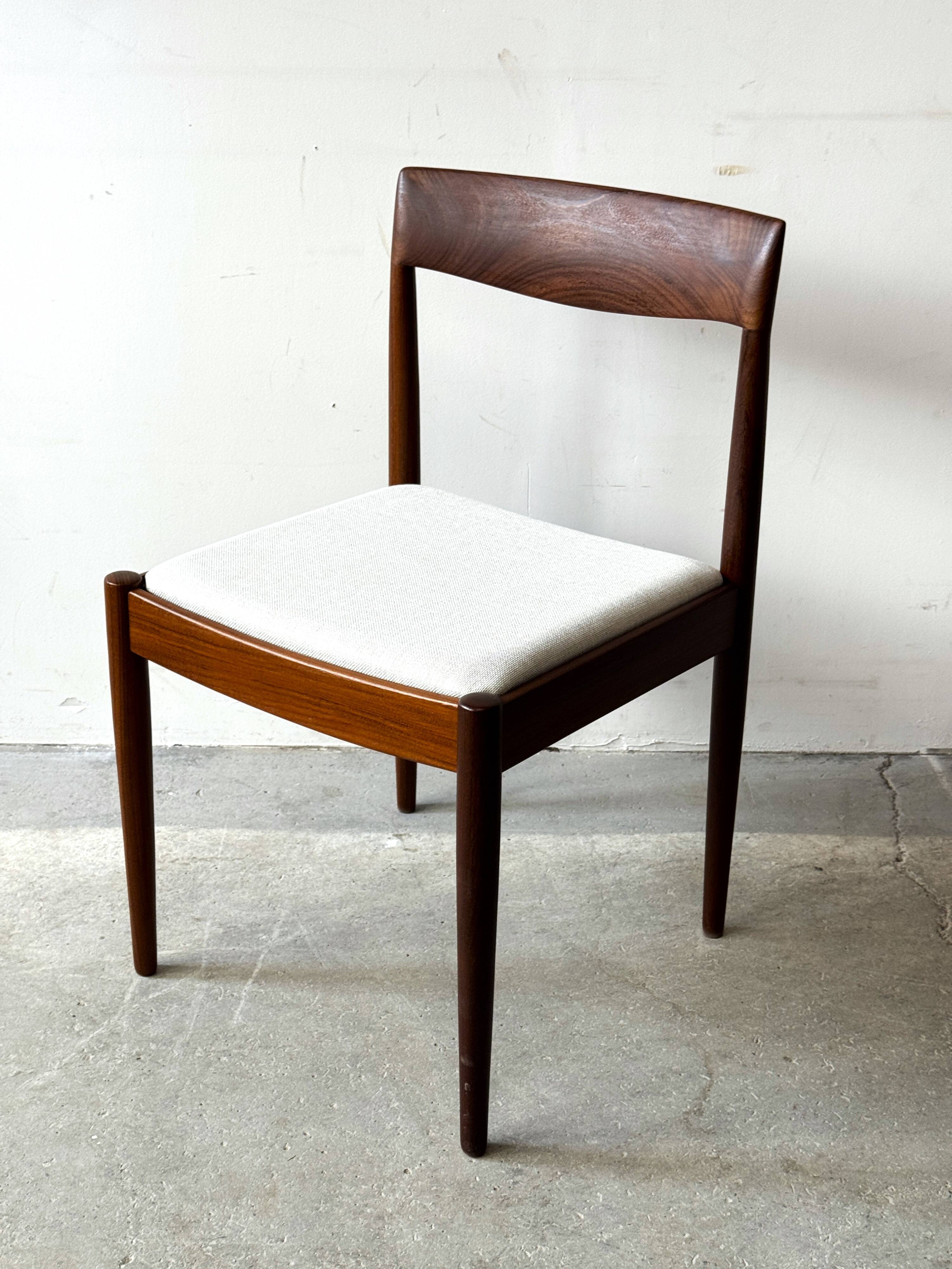 Chaises en teck, 3 pièces, Lübke, Allemagne, années 1960, vintage, milieu du siècle