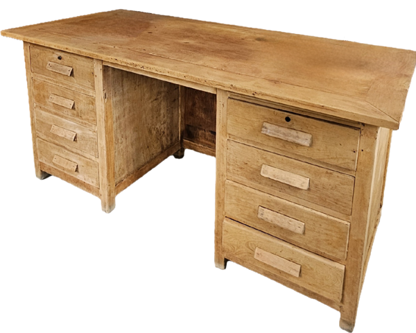 Grand bureau de maitre vintage 2 caissons
