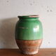 Green glazed terracotta confit pot