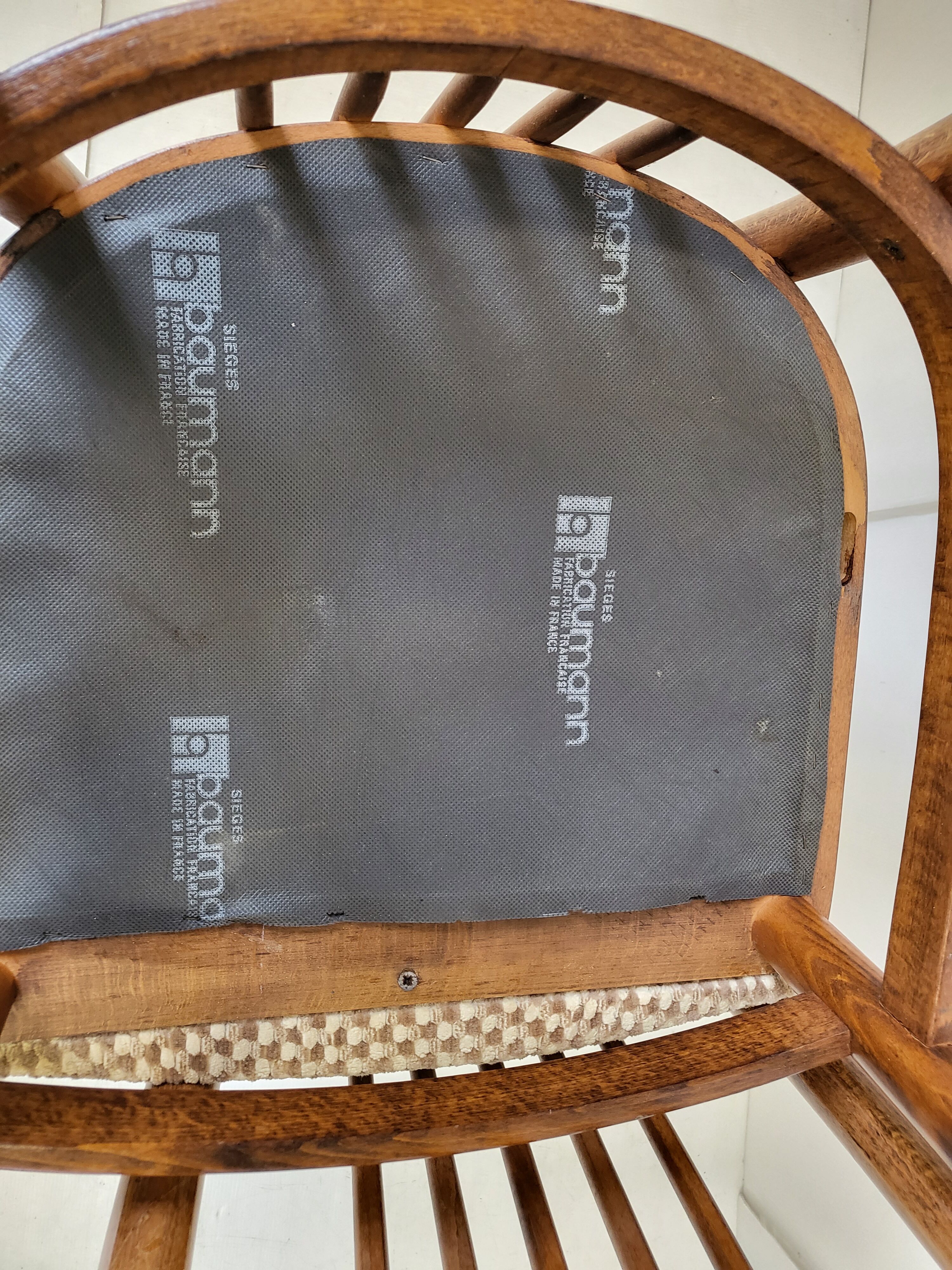 Suite of 4 chairs Baumann vintage 1970