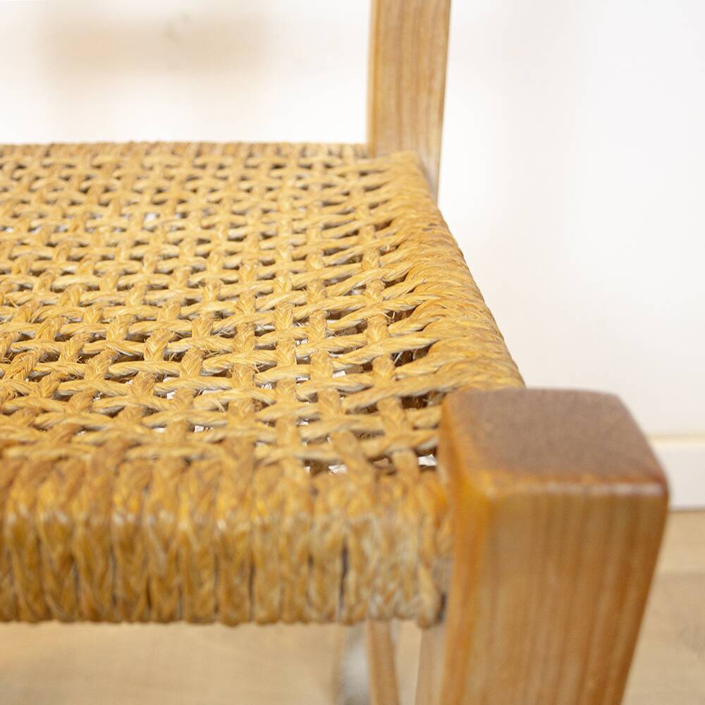 Woven Seat Ibiza Style Chair, Spain, 1970s