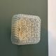 Vintage square globe wall or ceiling light in moulded glass