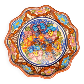 Decorative and presentation dish/cup in flowered ceramic – MOCA15