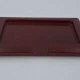 Small card holder tray in hollowed solid mahogany circa 1960 (dlg Noll) C in Paris