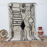 Handmade wool Berber rug 240 X 140 CM