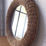 Miroir osier rond 59 cm