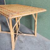 Bamboo rattan coffee table