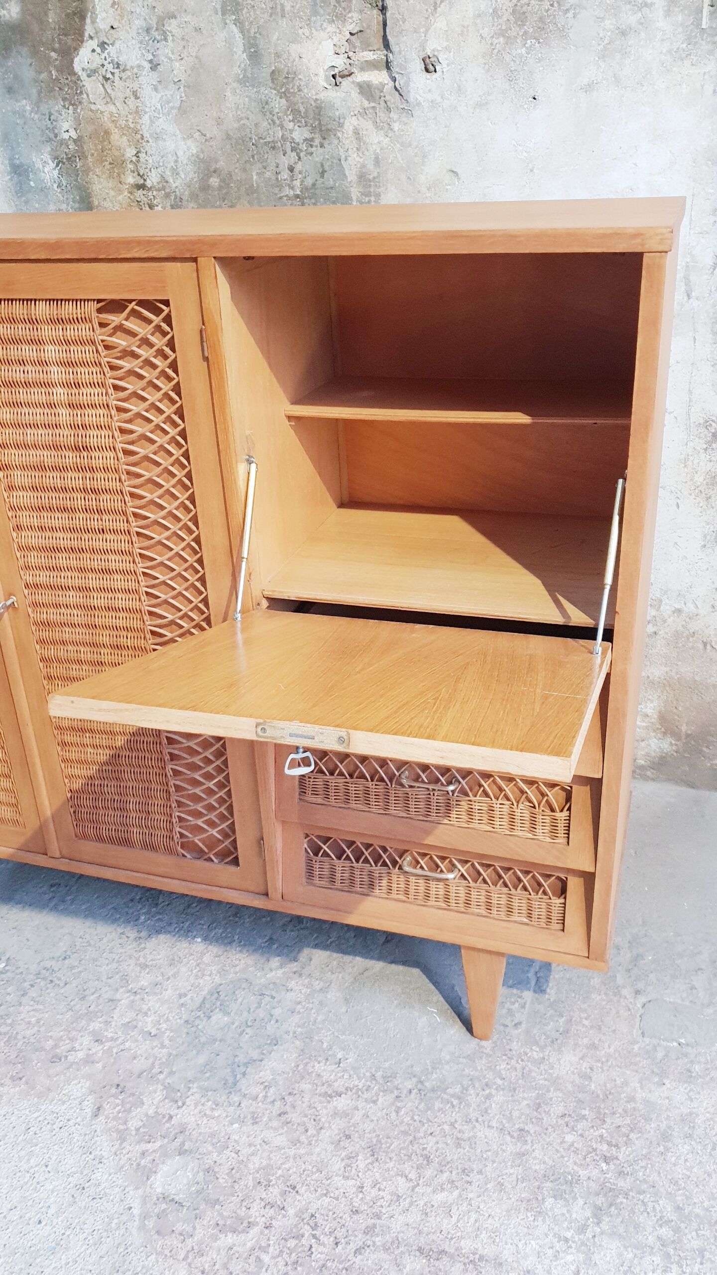 Rattan cabinet cabinet