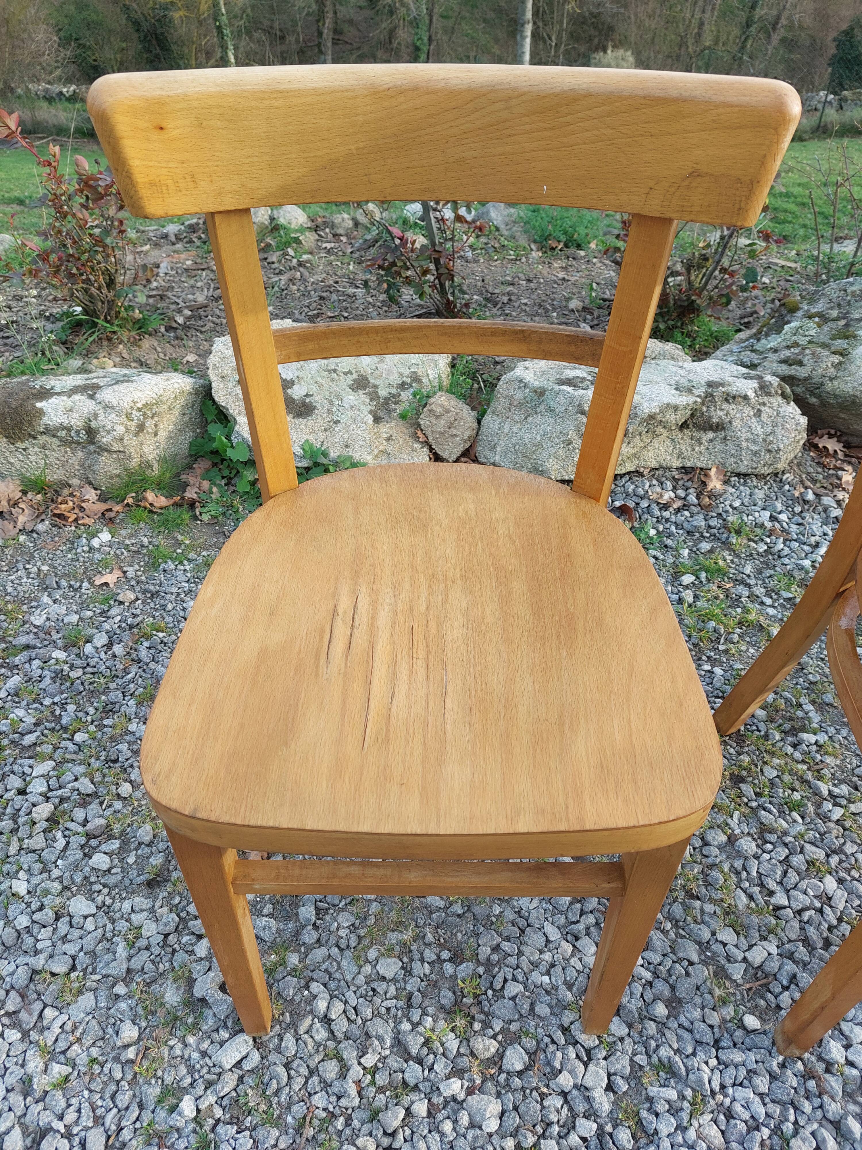 3 bistro chairs, light colour