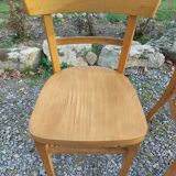 3 bistro chairs, light colour