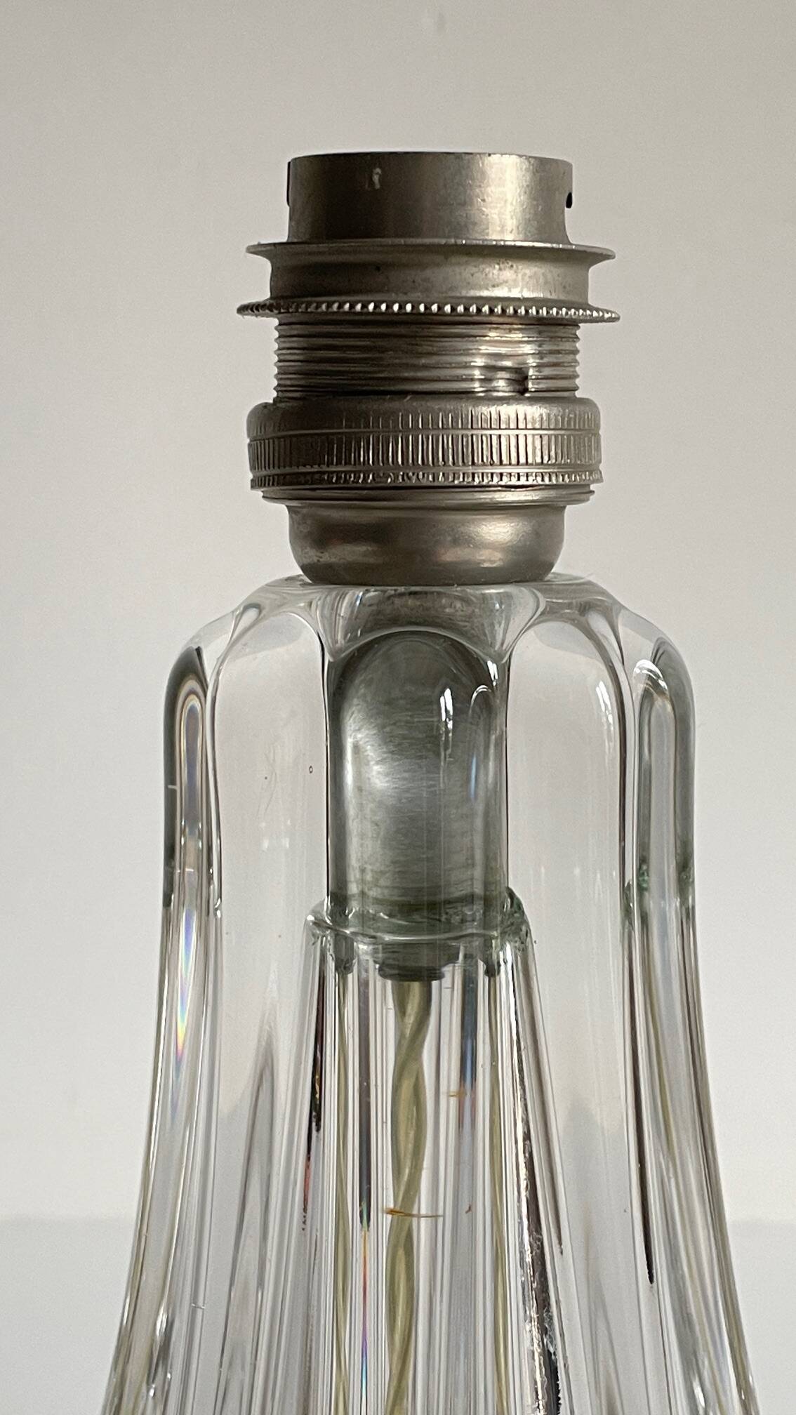Art deco crystal star lamp base