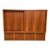 "1960s German vintage enfilade" "Walnut veneer"