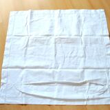 Vintage openwork cotton pillowcase and embroidered monogram CK 78x75