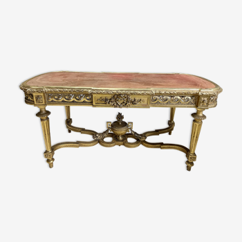 Table de milieu en bois doré d’époque Napoléon III 1m70 De Largeur console Louis XVI