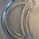 6 crystal half-moon salad plates
