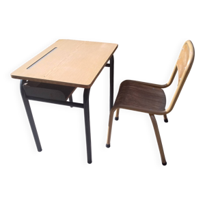 bureau écolier vintage - chaise