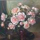 Ivan de Leur "Still Life with Roses". Oil on canvas. Belgium. Mid-20th century. 100x130 cm.