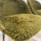 Vintage chairs - Retro chic design - Moss green fur