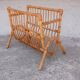 Vintage rattan magazine rack