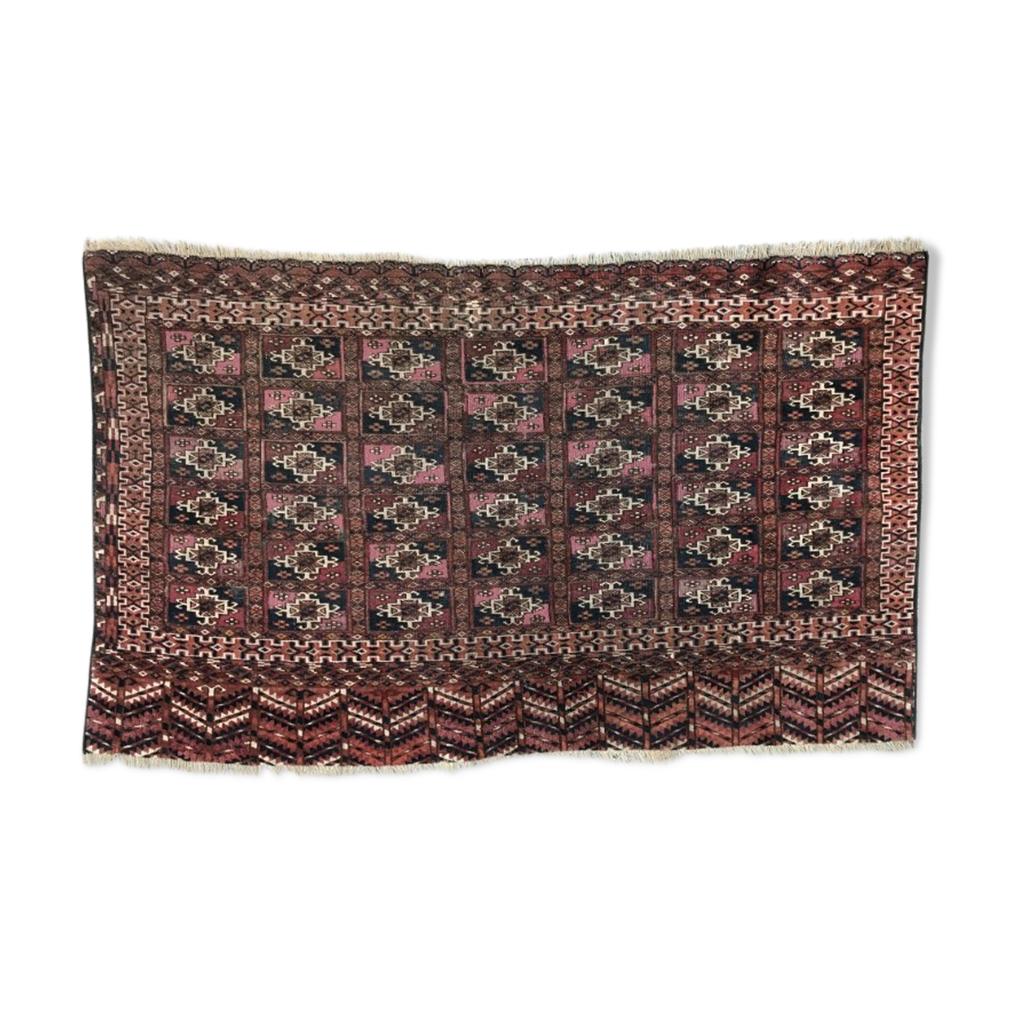Saddle Tekke Bokhara rug old handmade 64 X 107 CM