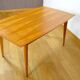 Vintage 1960s light oak table & compass legs