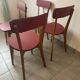 Set de 4 chaises bistrot vintage, années 50 (Taille adulte)