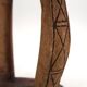 African stool with scarified wooden decoration, 1980s