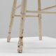 Rustic white wooden low farm stool, France ca. 1920