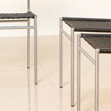 4 "SE06" black wicker chairs by Martin Visser for Spectrum 80's