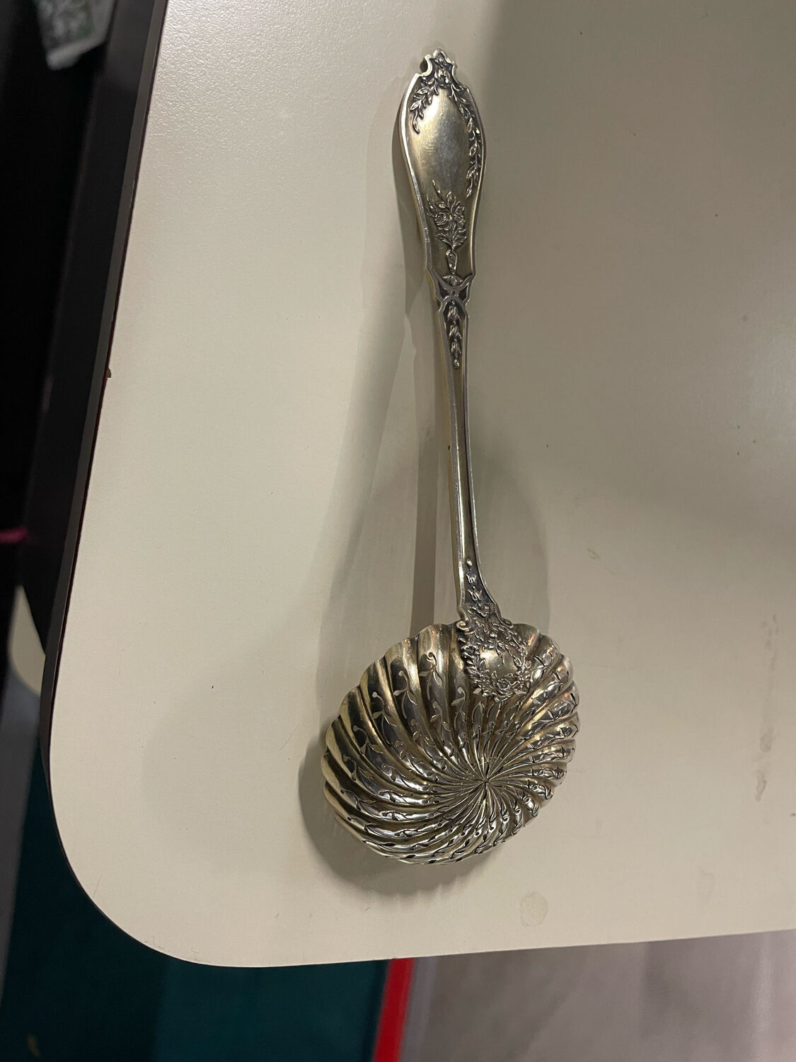 Sterling silver powder spoon