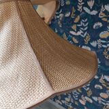 Vintage woven wicker lampshade
