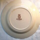 Very rare polychrome plate Iron Earth signed GIEN, model COQS