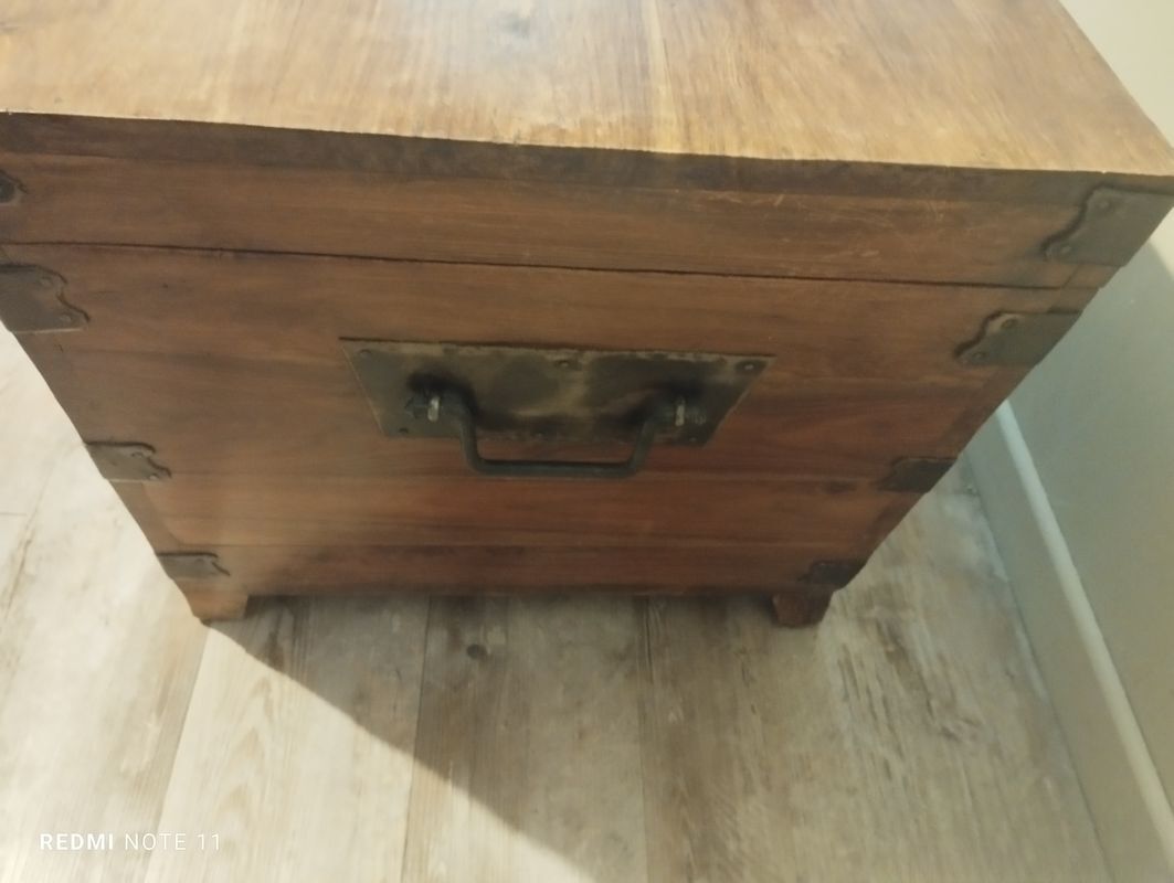 Solid oak chest