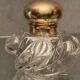 Encrier cristal taillé monture laiton ou bronze Baccarat Saint Louis XIXe