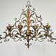 Extra-large wall light with 7 arms, gold metal, acanthus leaf pattern, Palladio.