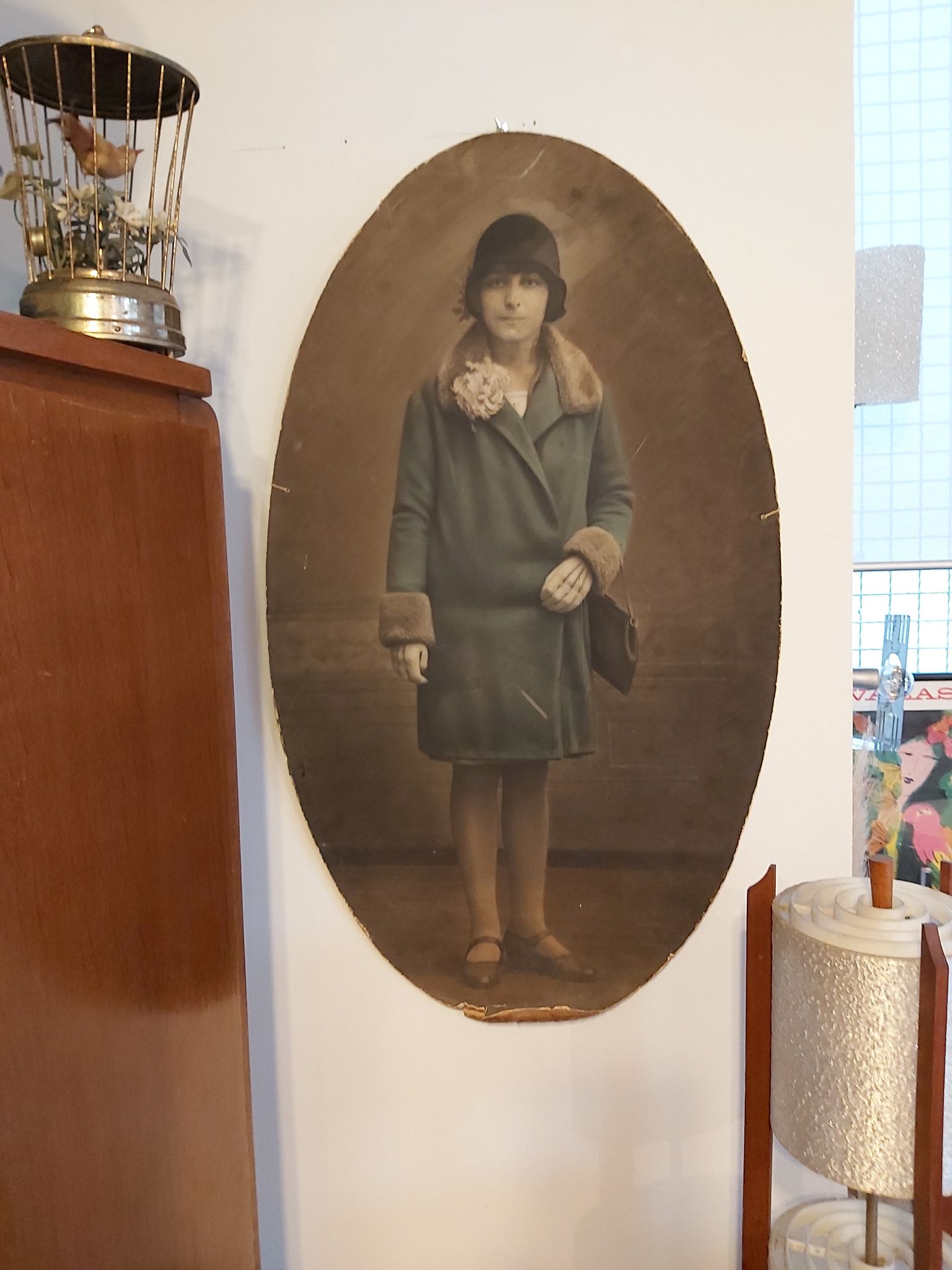 Portrait of ancestors on vintage cardboard