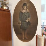 Portrait of ancestors on vintage cardboard