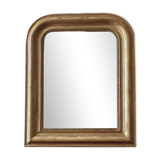 Old gilded mirror and old mercury glass - wall mirror with gold leaf