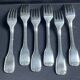6 fourchettes de table en métal argenté Frionnet François