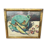 Table still life with fish