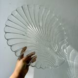 Vintage thick glass dish with lobster decorations