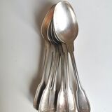 Set of 6 tablespoons silver metal