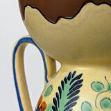 Amphora Vase Ceramic Gouda Holland - Rubens hand painted flower motif - Model 1035