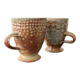 Set of 2 handmade earthen-glazed cups